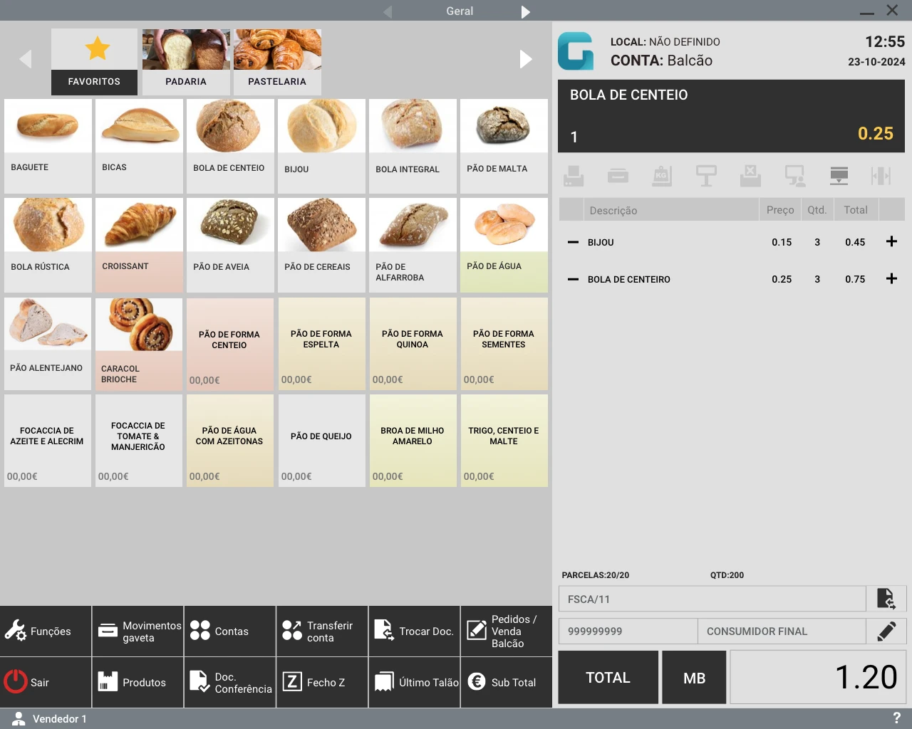 Software de faturação para Padarias