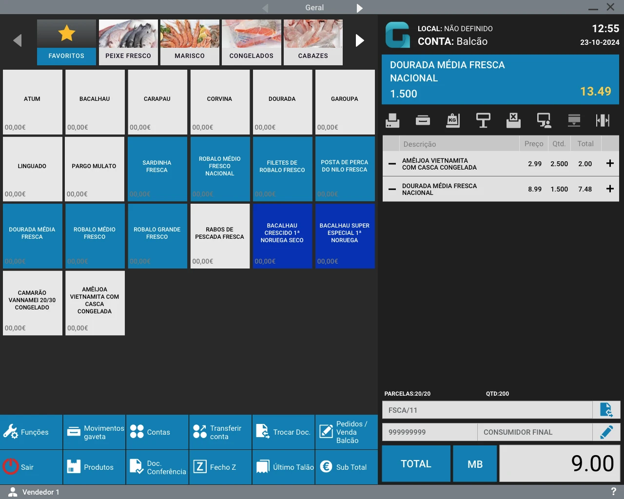 Software de faturação para peixarias