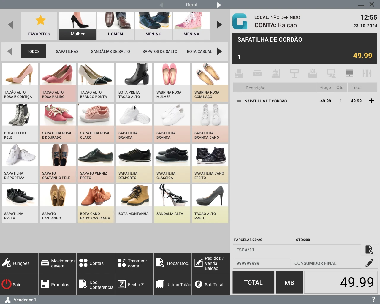 Software de faturação para Sapatarias