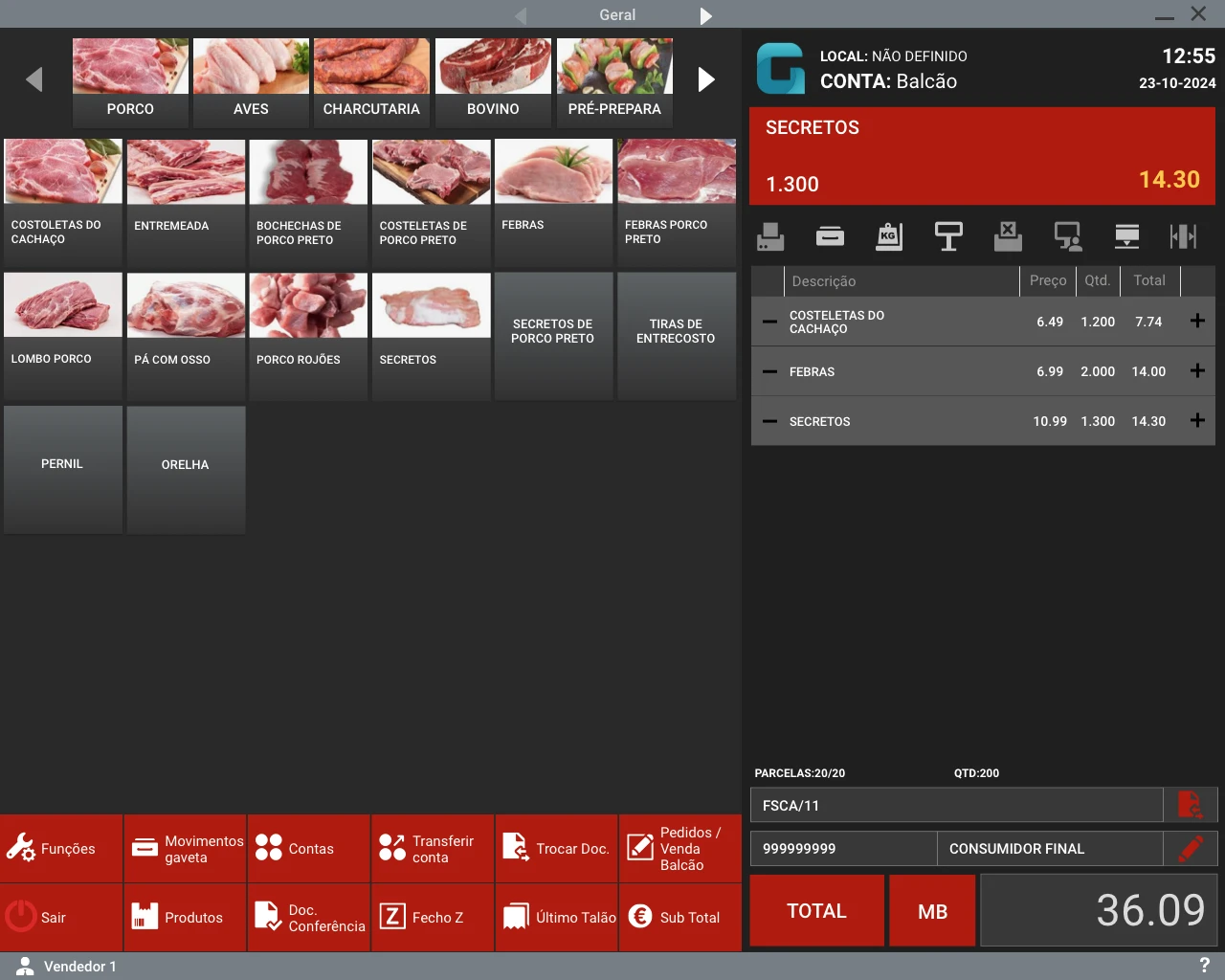 Software de faturação para Talhos